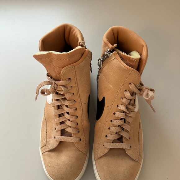 Nike Women's Blazer Mid Rebel Bio Beige Summit White Black | Size 9.5 - Picture 5 of 7